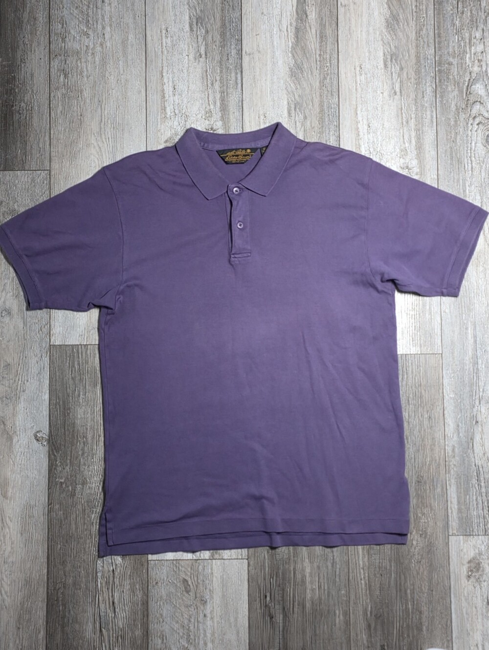 Eddie Bauer Vintage 90's Men's 100% Cotton Purple Polo Sz Lg